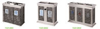 Ss Recycling Uliczny pojemnik na śmieci stojący klasyfikowany metalowy kosz na śmieci