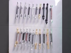 Starożytny chromowy rękopis rękojeść aluminium i SUS luksusowy wystrój duży hotel Solidne drewno rękojeść drzwi