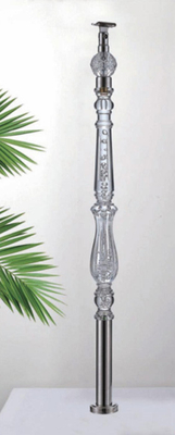 Luxury Clear Crystal Acrylic Ruler Pillars Acrylic Staircase Railing