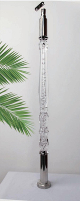 Luxury Clear Crystal Acrylic Ruler Pillars Acrylic Staircase Railing