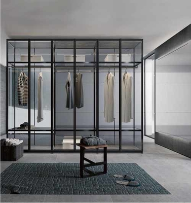 Nowoczesny design Profil aluminiowy Szafka szafa Szklane drzwi ramy Szklane drzwi ramy