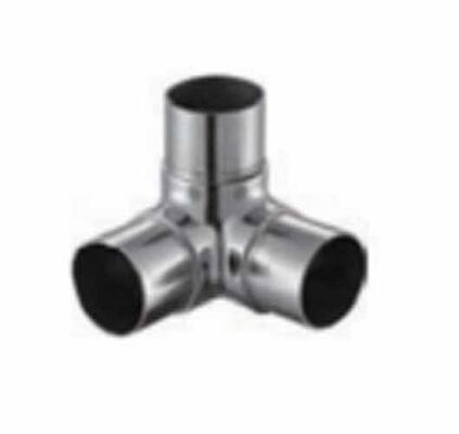 Hot Selling Stainless Steel T Shape 3 Way Connector 90 Degree Tube Elbow for Balustrades&Handrails Stair Railings