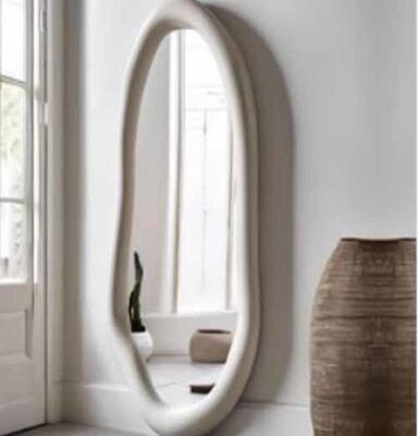 Luxury Irregular Framed Glass Mirror Set Wall Decor Designs for Home with Elegant Frame