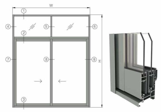 Impact Energy Saving Design Bifold Exterior Aluminum Glass Folding Patio Doors Aluminum Profiles for Doors