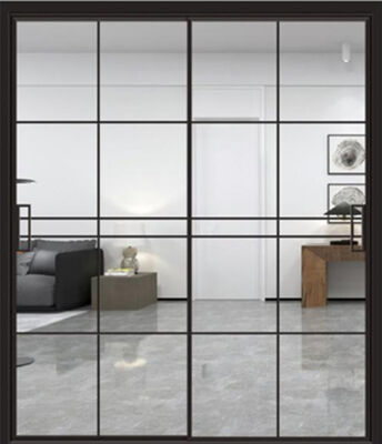 Design Panoramic Modern Ultra-thin Ultra-narrow Aluminum Alloy Frame Interior Living Room Rolling Pull Door Mall Garage Garden