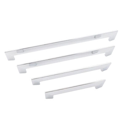 Modern Square Solid Aluminum Cabinet Handles Matt Black Drawer Pulls Linear Wardrobe Dresser Bedroom Villa Furniture Hardware