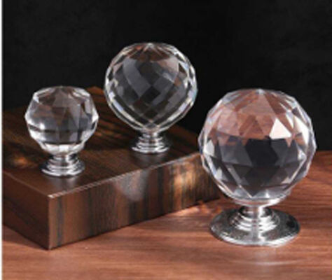 Pumpkin Round Crystal Single Small Knob Cabinet Furniture Drawer Handle Kitchen Hardware Brass Handle