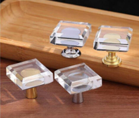 Pumpkin Round Crystal Single Small Knob Cabinet Furniture Drawer Handle Kitchen Hardware Brass Handle