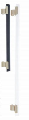 Wysokiej Jakości Luksusowe Drewniane Drzwi Czarny Brąz Metalowa Klamka Pociągnij Wytłoczenie Rzeźba Aluminium Duży Uchwyt Pociągnij Zestaw