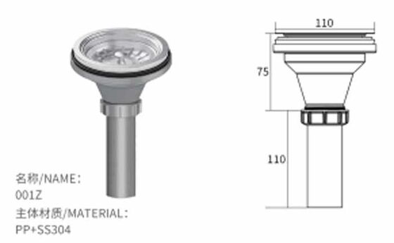 Nowoczesny wysokiej jakości jednorazowy zestaw z płynem do zlewu do zlewu do kuchni
