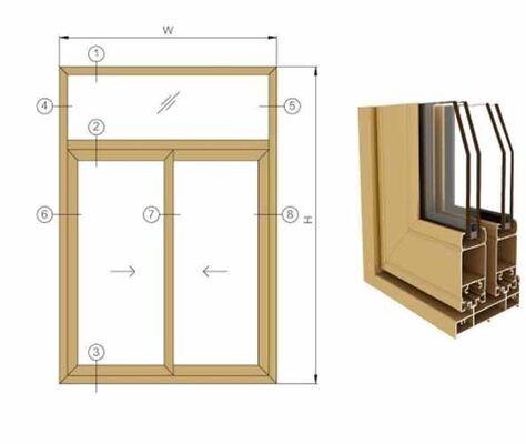 Producent profili aluminiowych ze stopu serii 6000 do okien i drzwi, usługi gięcia, cięcia i spawania, hartowanie T3-T8, tolerancja 1%