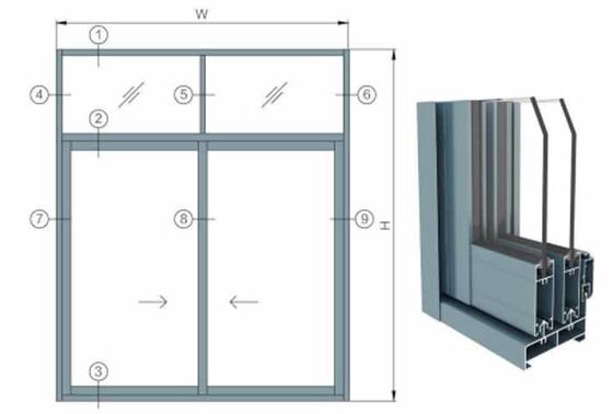 Wpływ Oszczędność energii Design Bifold Zewnętrzne Aluminiowe Szkło Składane Patio Doors Profile Aluminiowe dla drzwi